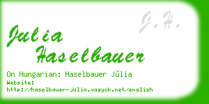 julia haselbauer business card